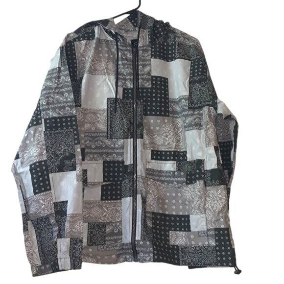 Original Use Patchwork Hooded Jacket M - Picture 1 of 8